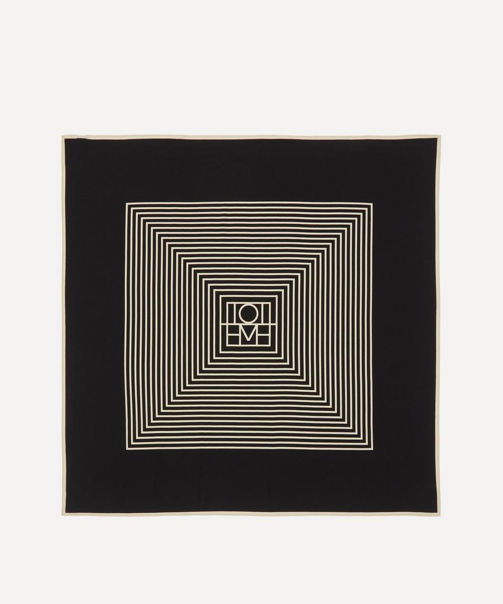 liberty london Toteme Centred Monogram Silk Scarf