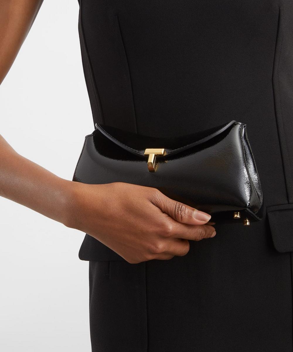 liberty london Toteme Mini T-Lock Leather Clutch