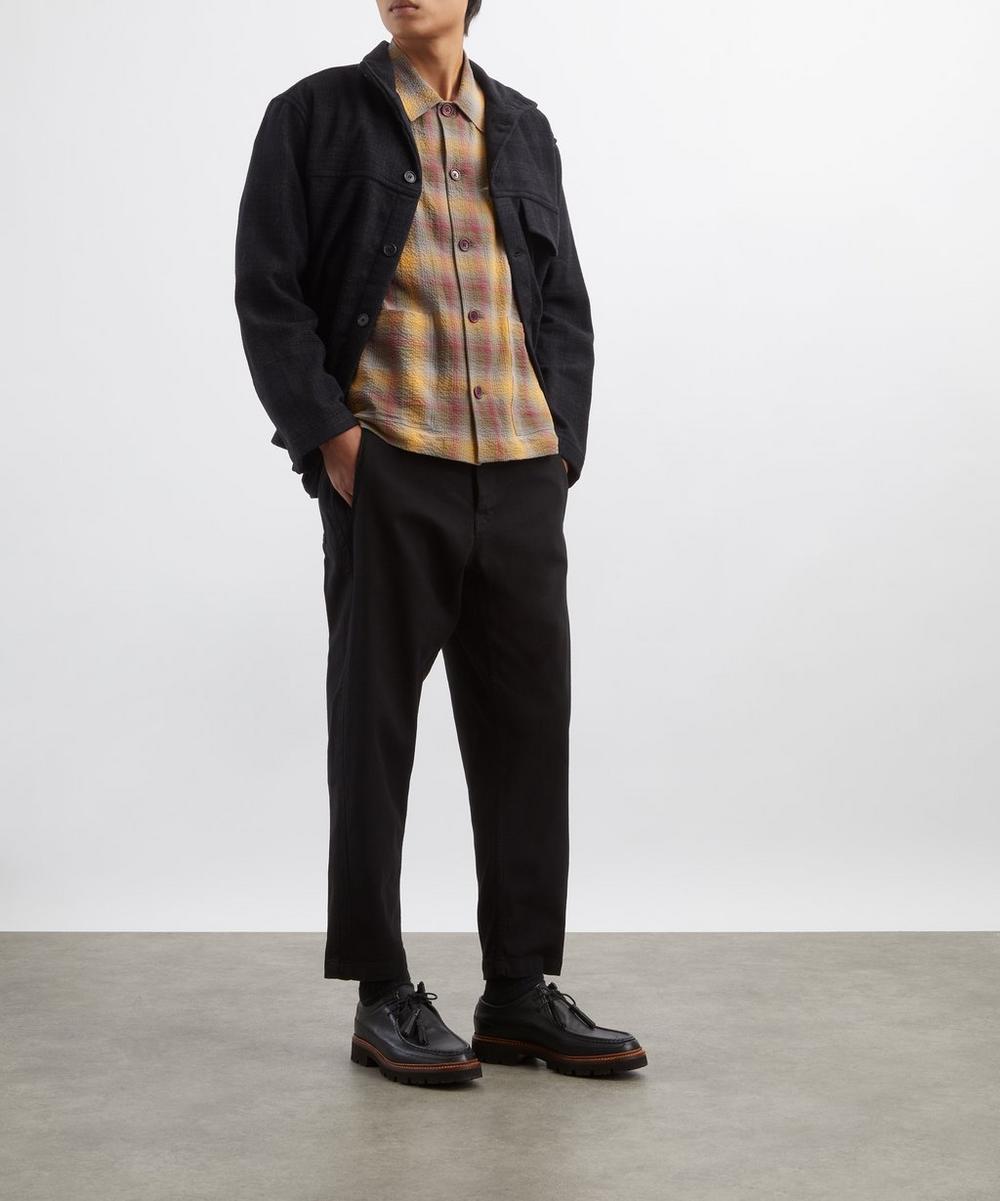 liberty london YMC PJ Contrast Check Overshirt