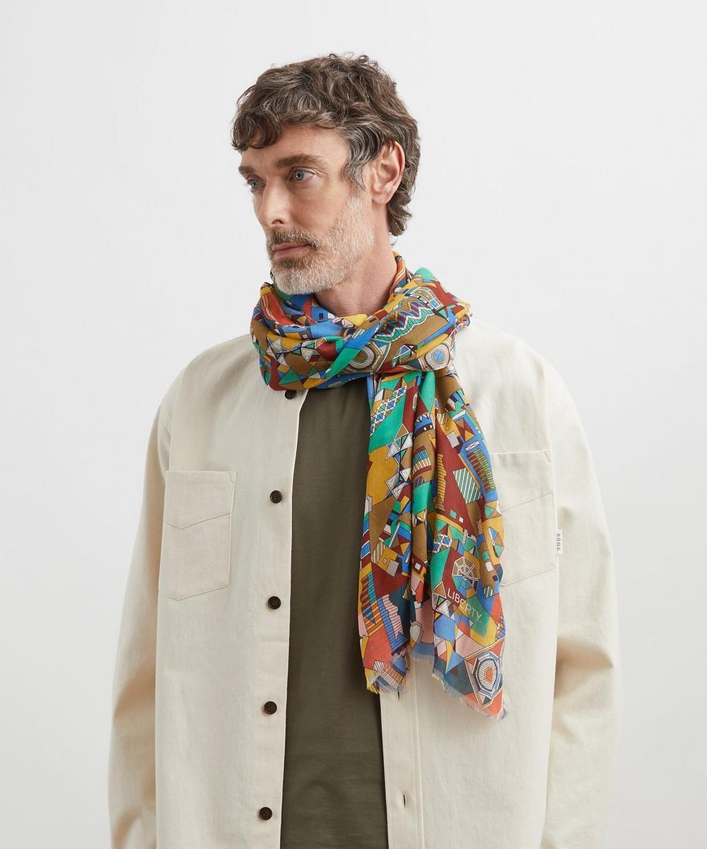 Liberty London Liberty Master Plan 60x160 Modal-Cashmere Scarf