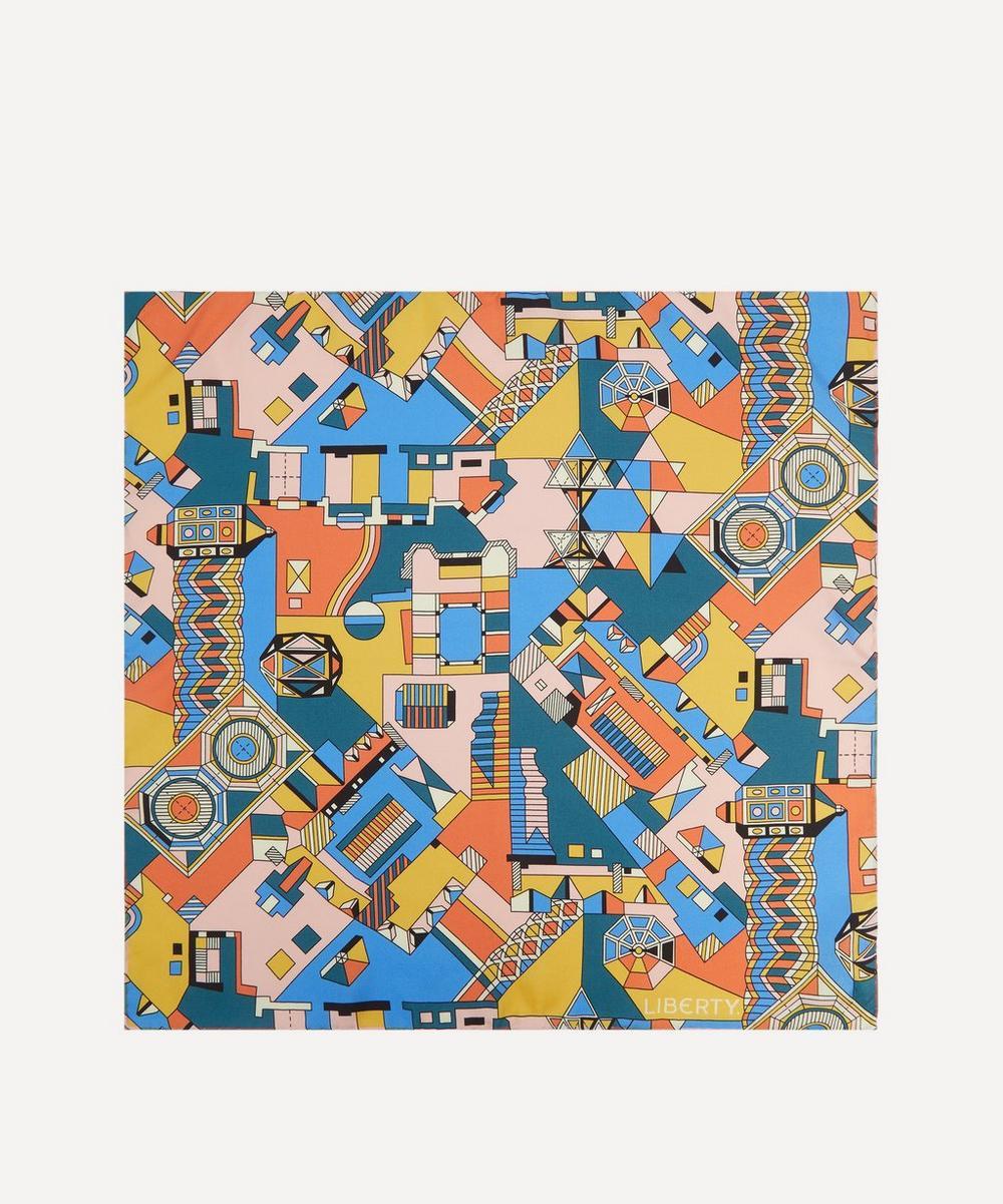 Liberty London Liberty Master Plan Silk Pocket Square