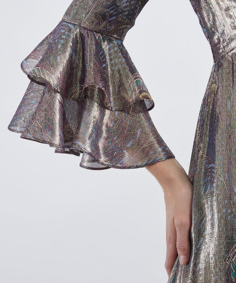 Liberty London Liberty Royal Hera Silk Lamé Gala Dress