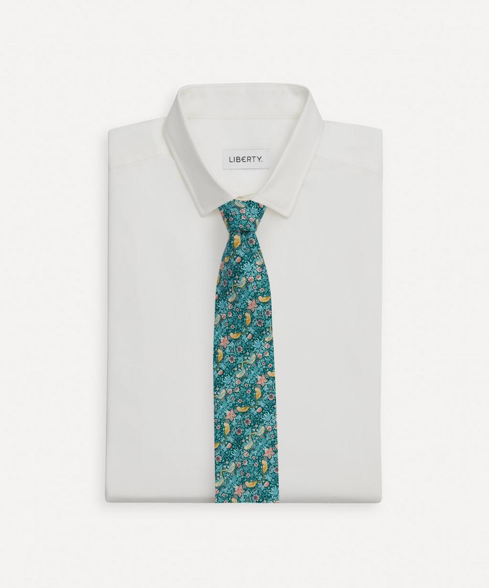 liberty london Liberty Strawberry Thief Printed Silk Tie