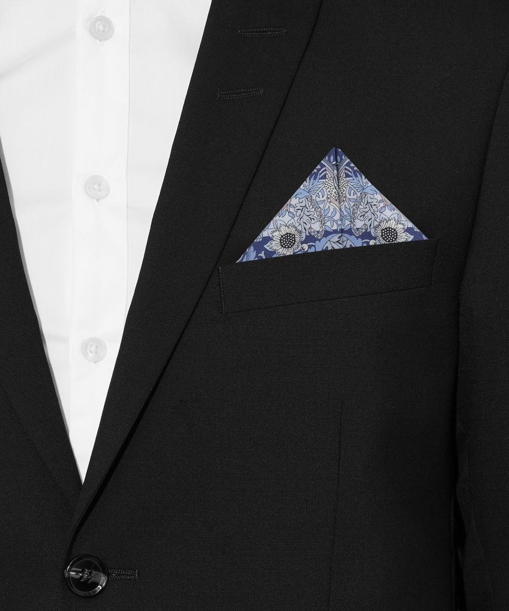 liberty london Liberty Strawberry Thief Stripe Silk Pocket Square