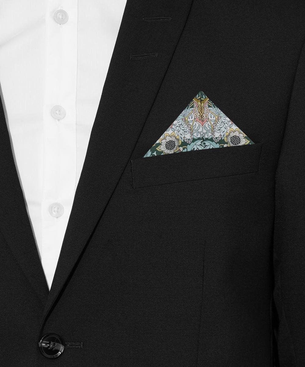 liberty london Liberty Strawberry Thief Stripe Silk Pocket Square