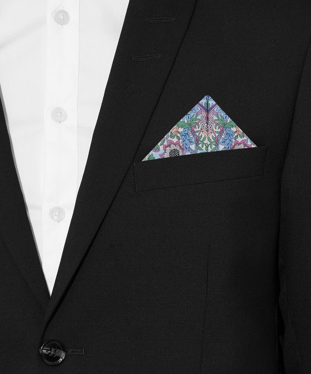 liberty london Liberty Strawberry Thief Stripe Silk Pocket Square