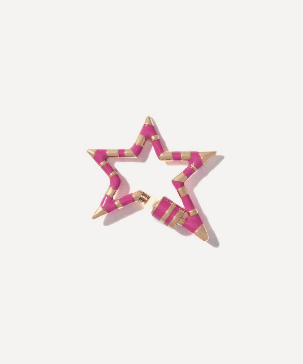 liberty london Marla Aaron 14ct Gold Striped Starlock Clasp