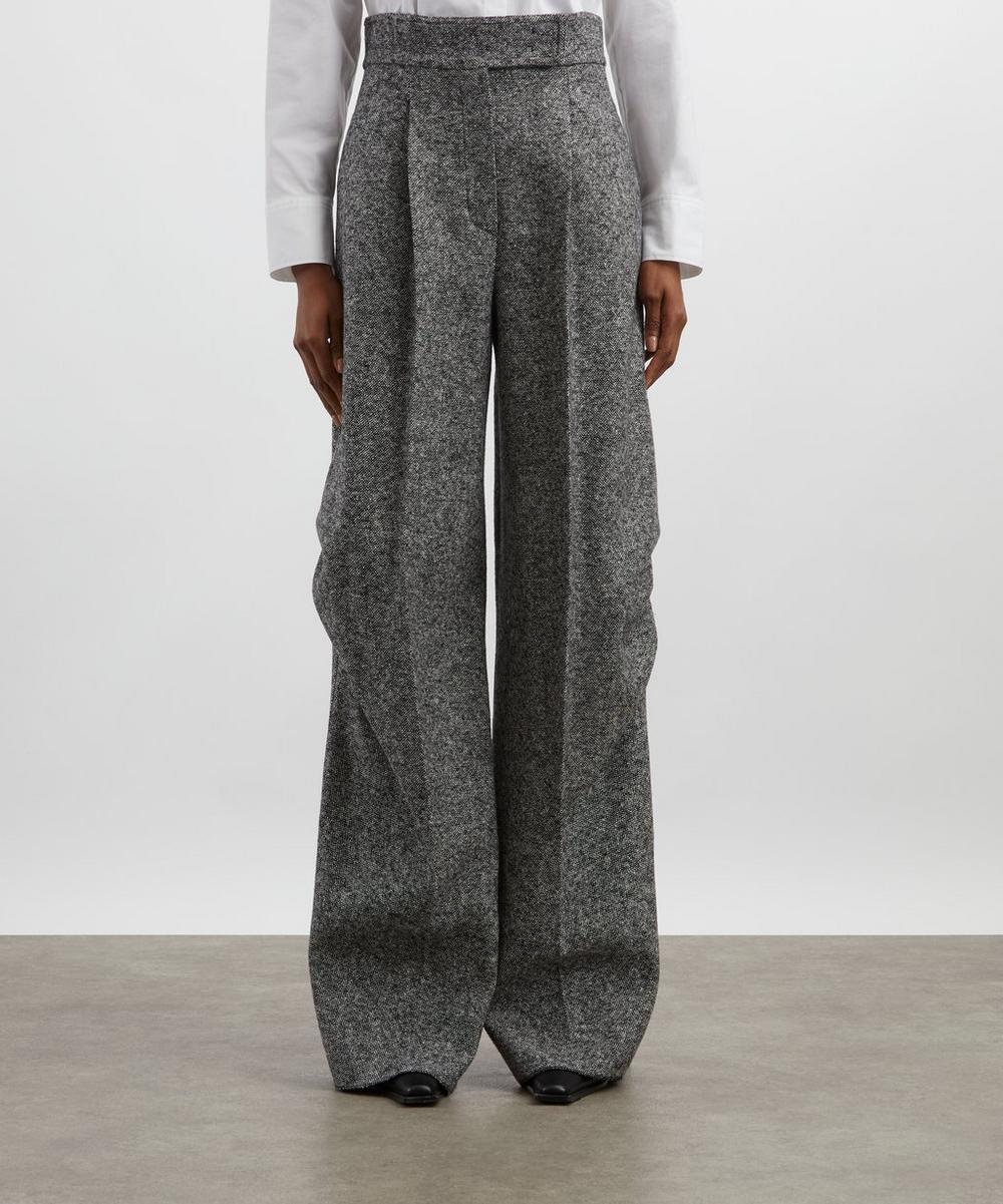 Liberty London Max Mara Simone Wool-Silk Tweed Trousers