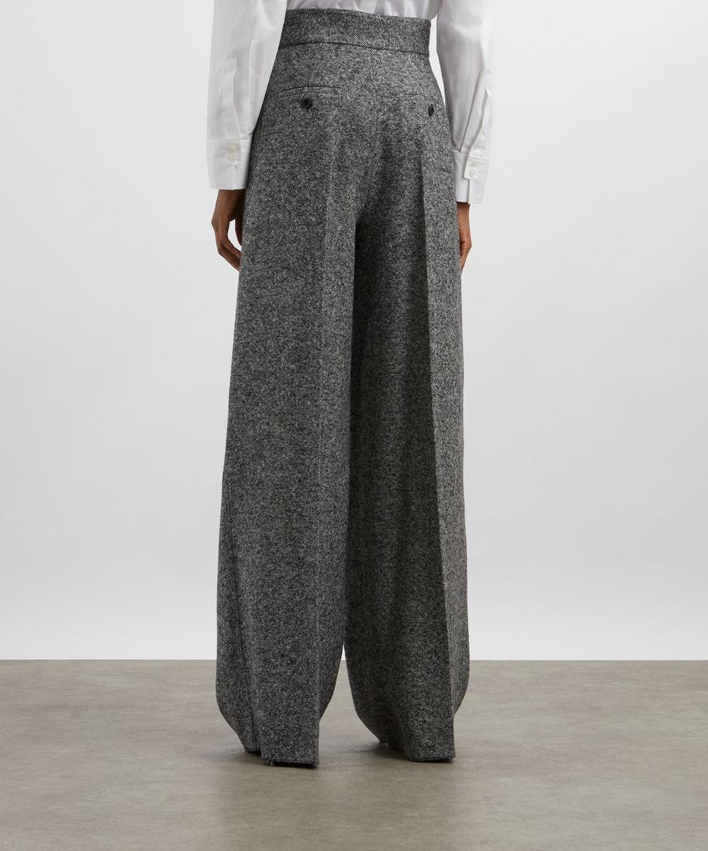 Liberty London Max Mara Simone Wool-Silk Tweed Trousers