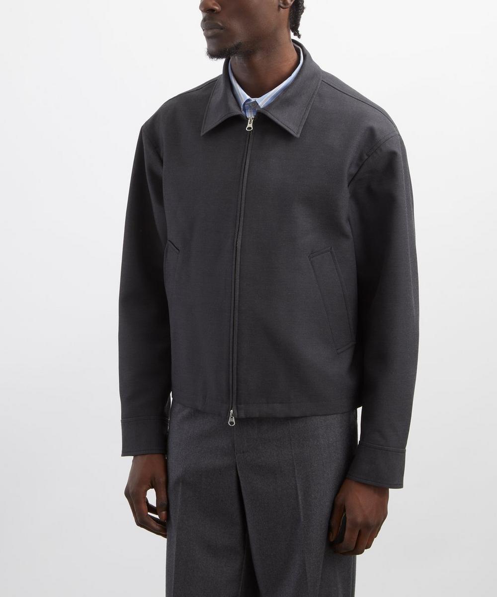 Liberty London Mfpen Brown Melange Stripe Mail Jacket