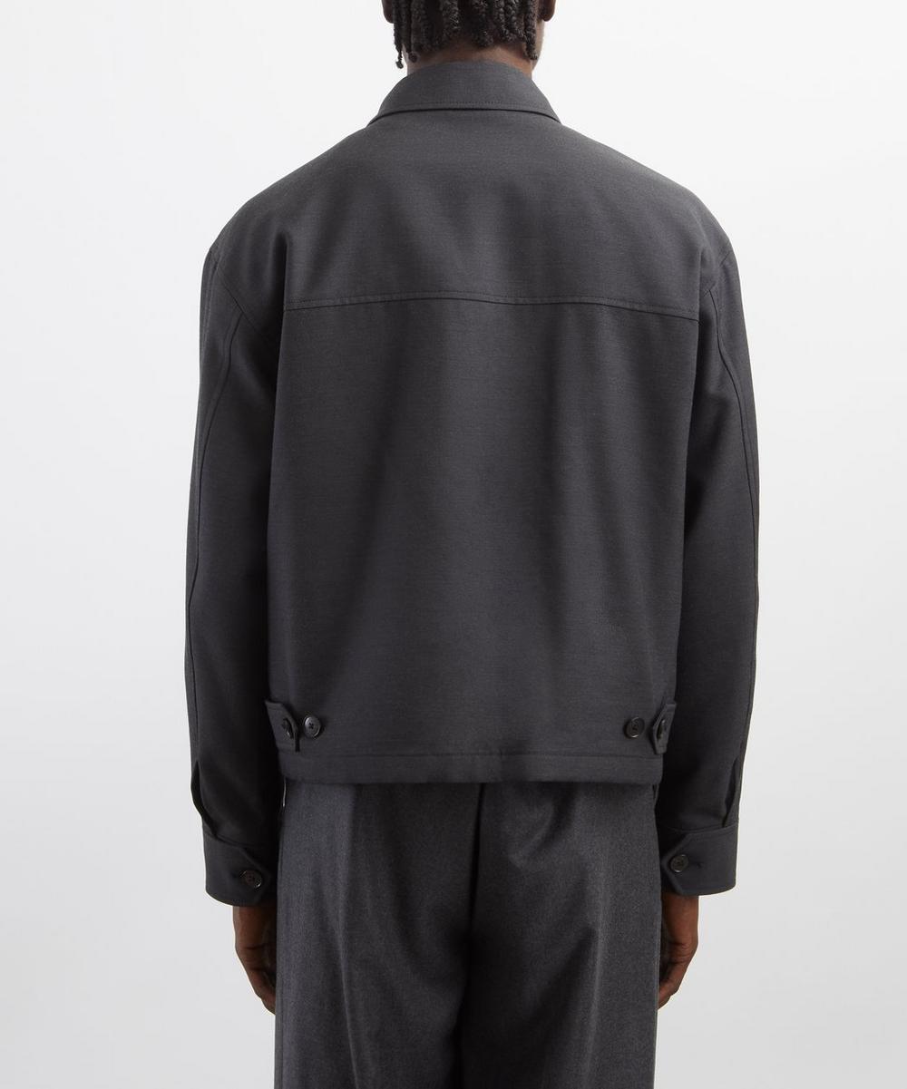 Liberty London Mfpen Brown Melange Stripe Mail Jacket