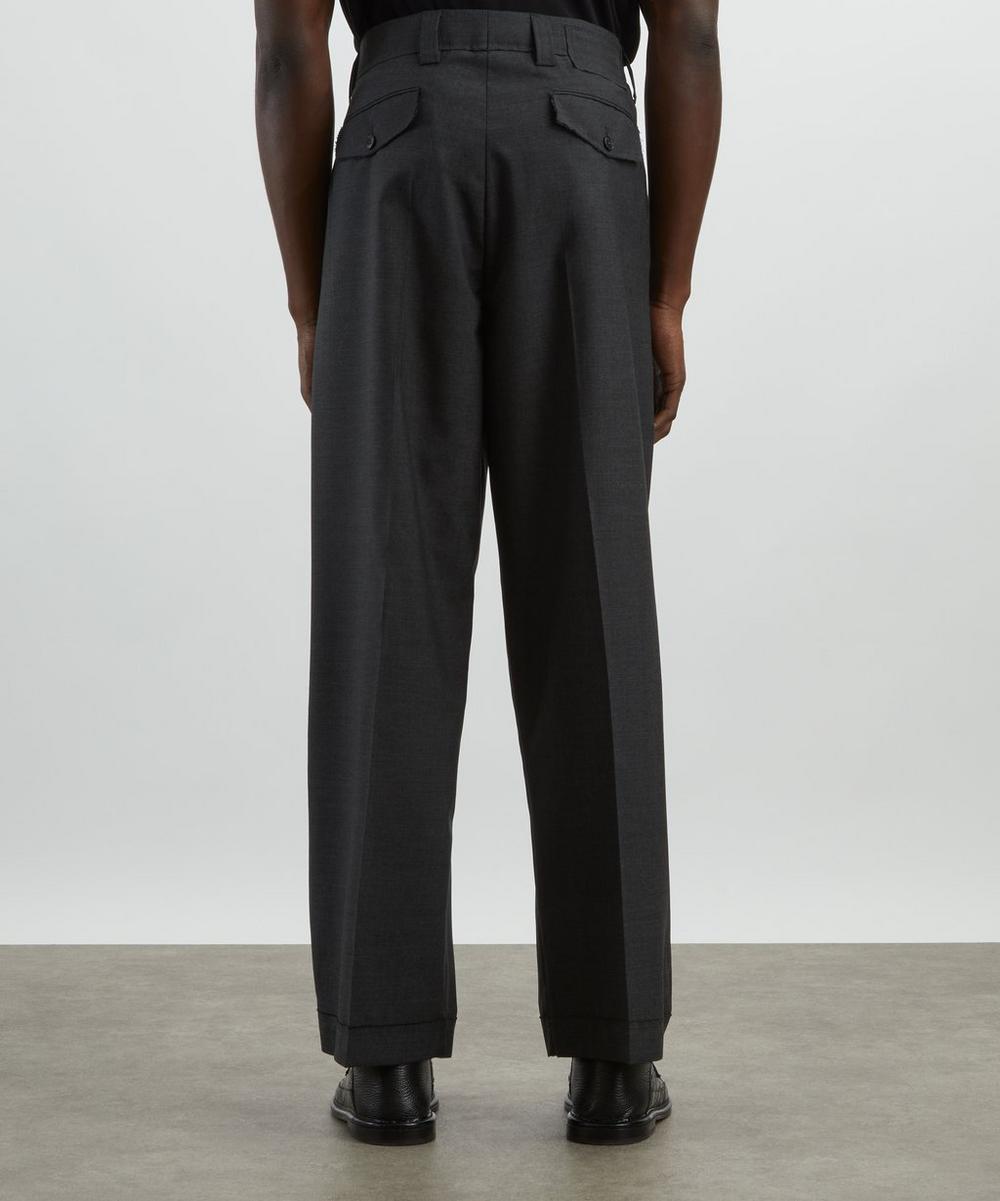 Liberty London Mfpen Patch Grey Worsted Wool Trousers