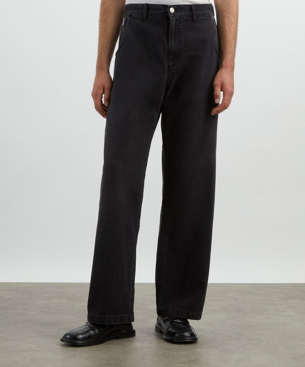 Liberty London Mfpen Straight Cut Jeans In Faded Black