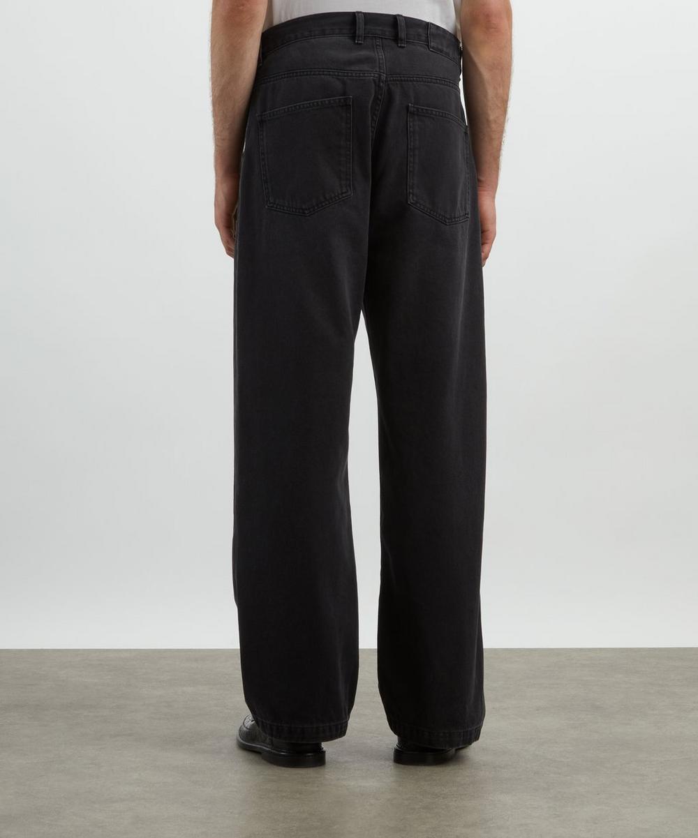 Liberty London Mfpen Straight Cut Jeans In Faded Black