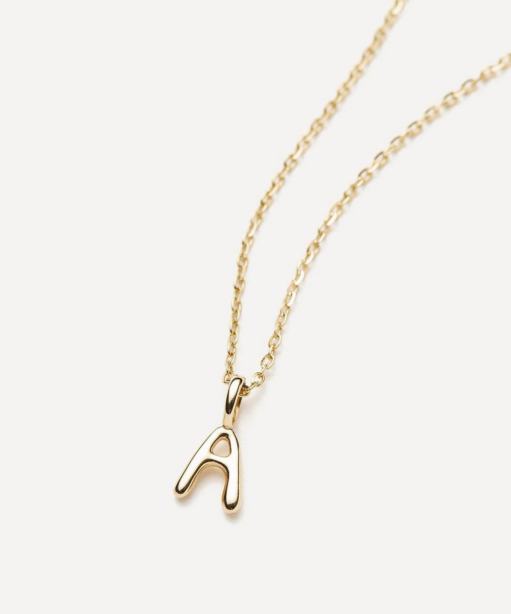 Liberty London Missoma 14ct Gold Fine Initial Mini C Pendant Necklace