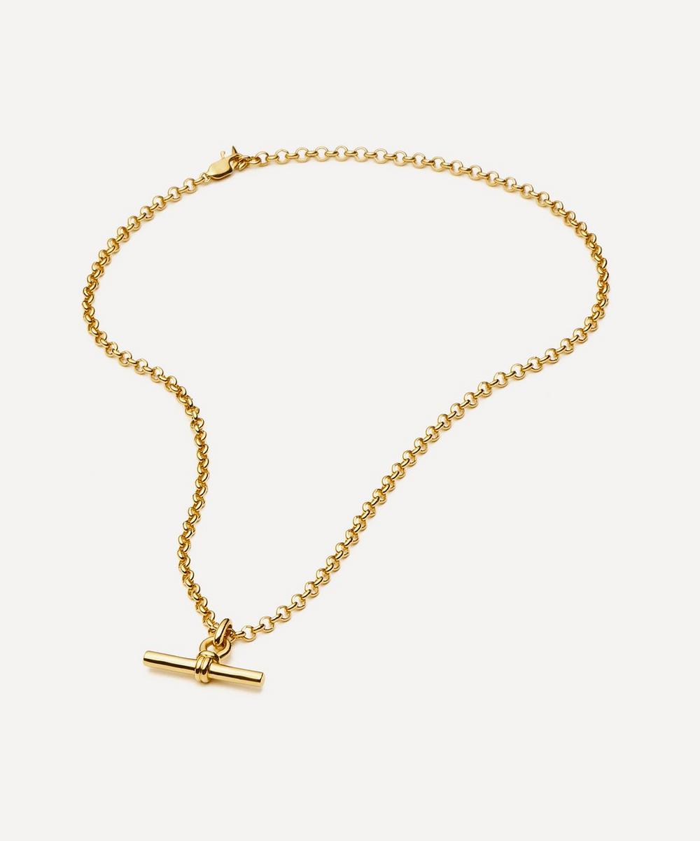 Liberty London Missoma 18ct Gold-Plated Chunky T-Bar Pendant Necklace