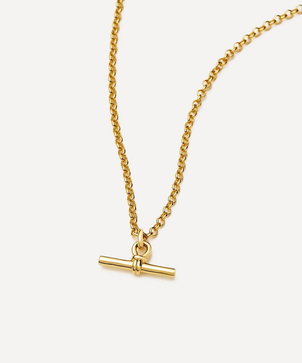 Liberty London Missoma 18ct Gold-Plated Chunky T-Bar Pendant Necklace