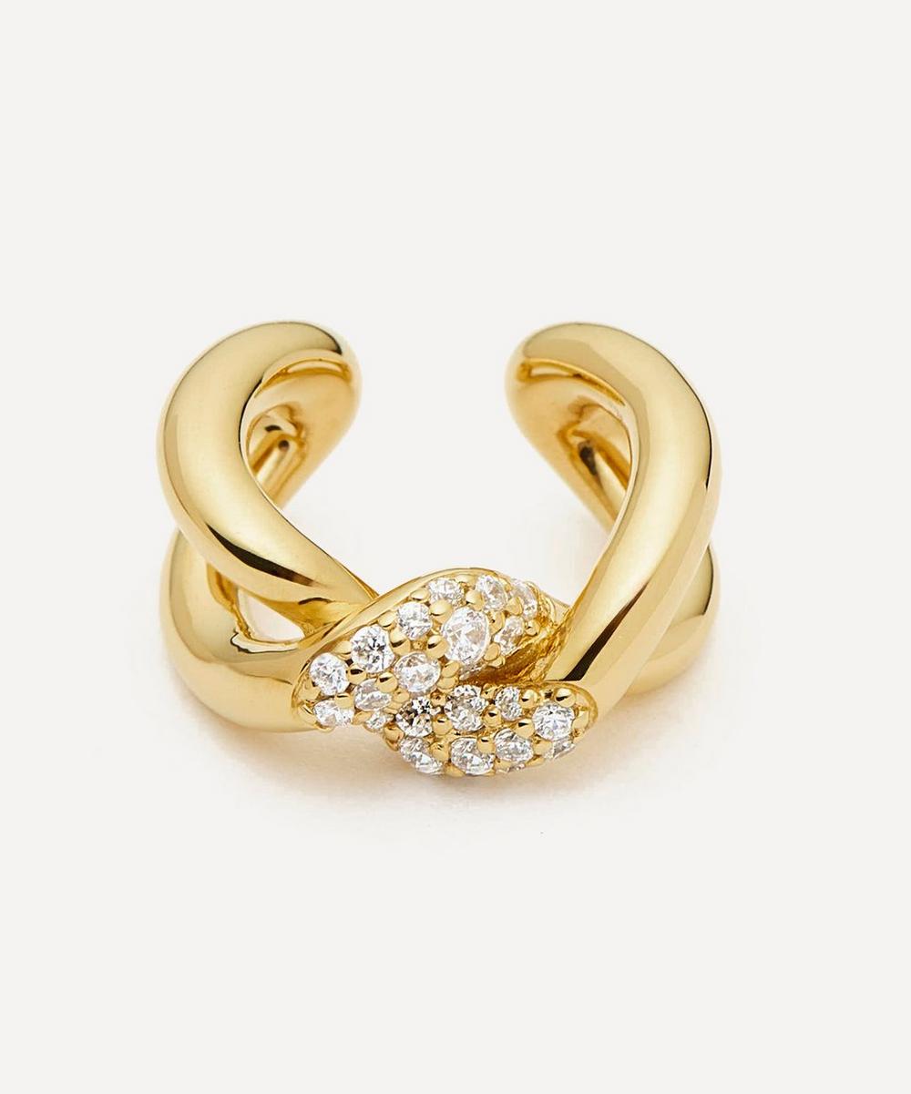 liberty london Missoma 18ct Gold-Plated Molten Snow Ear Cuff