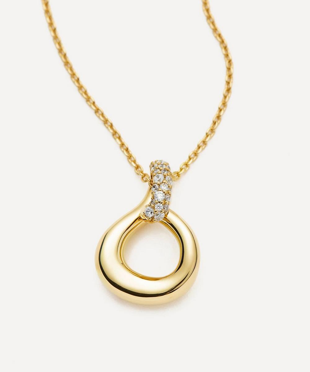 Liberty London Missoma 18ct Gold-Plated Molten Snow Twisted Pendant Necklace