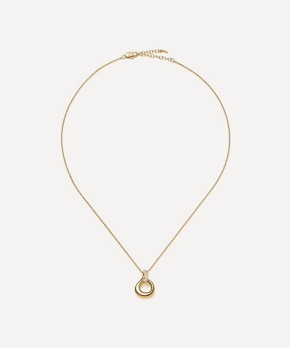 liberty london Missoma 18ct Gold-Plated Molten Snow Twisted Pendant Necklace