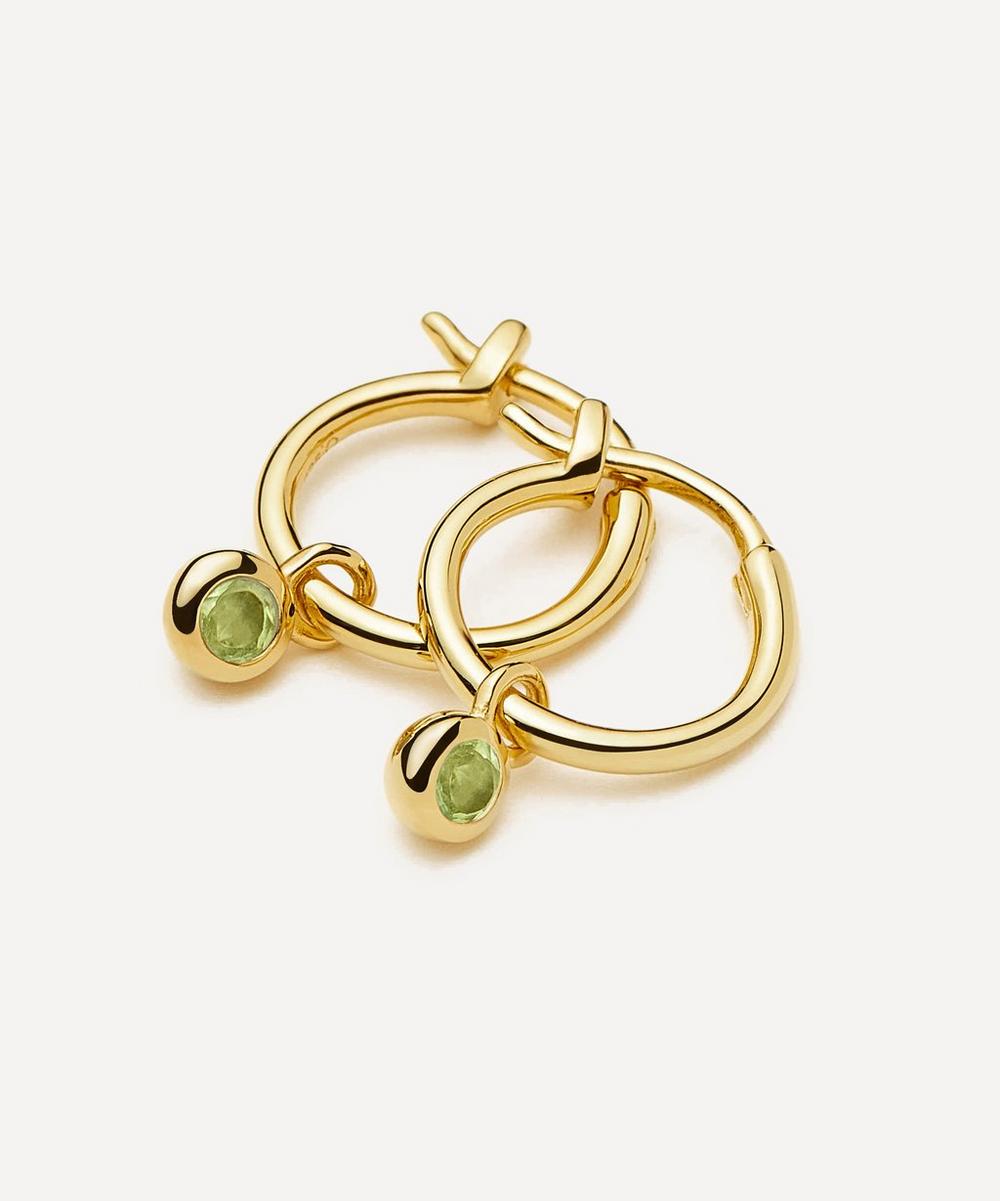 Liberty London Missoma 18ct Gold-Plated Vermeil Silver August Birthstone Mini Charm Hoop Earrings
