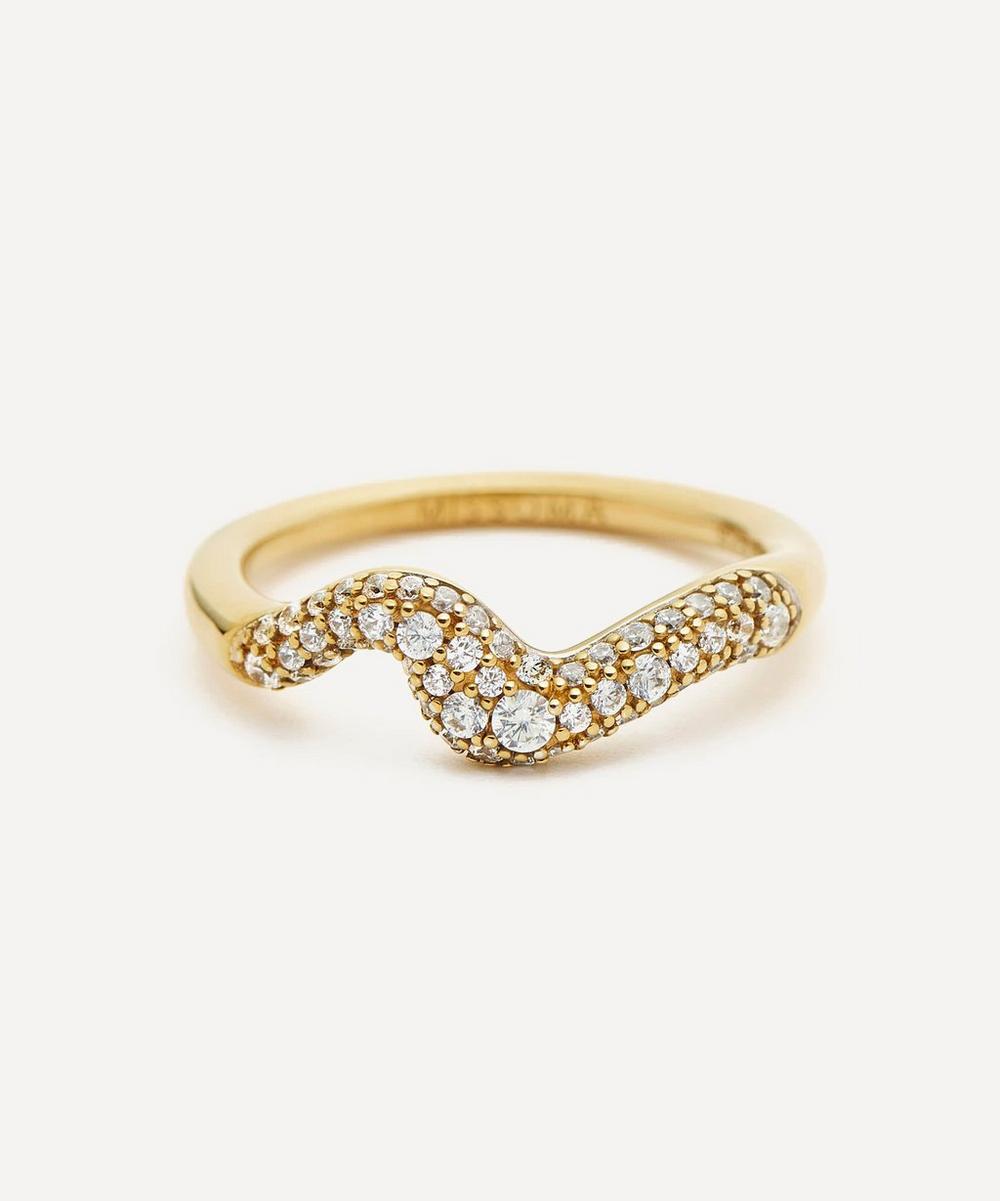 Liberty London Missoma 18ct Gold-Plated Vermeil Silver Molten Snow Double Statement Ring