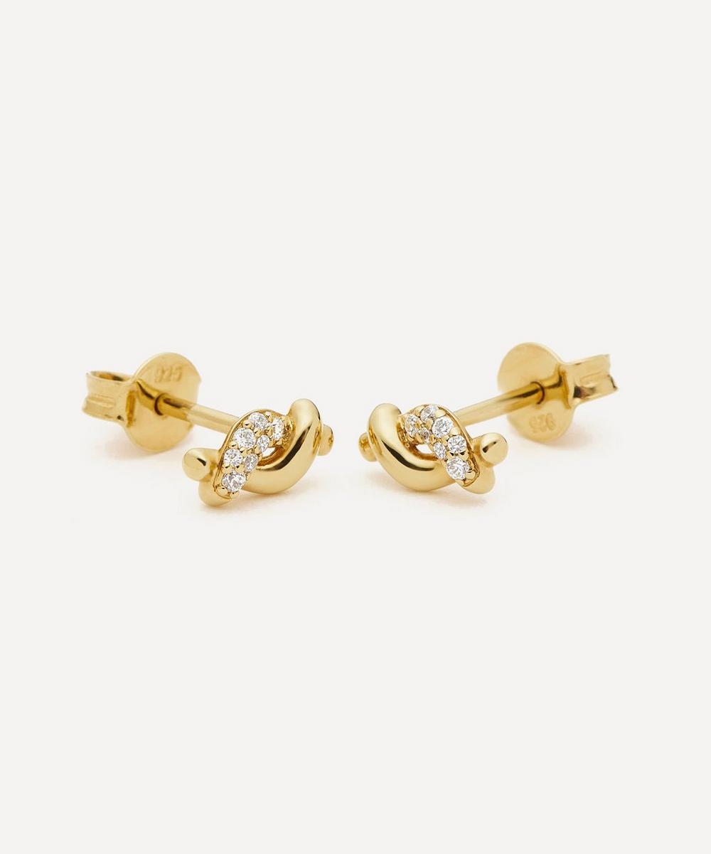 Liberty London Missoma 18ct Gold-Plated Vermeil Silver Molten Snow Stud Earrings