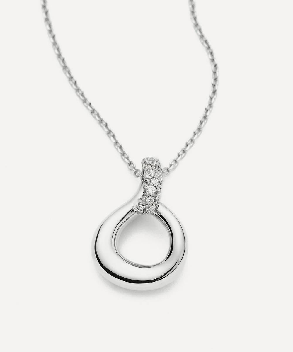 Liberty London Missoma Silver Molten Snow Twisted Pendant Necklace