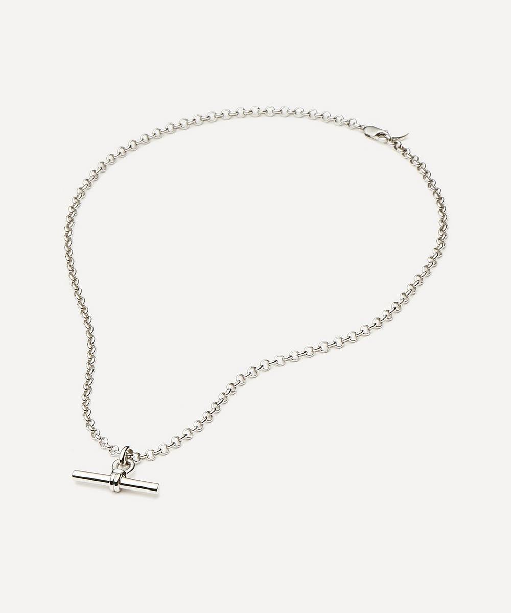 Liberty London Missoma Silver-Plated Chunky T-Bar Pendant Necklace