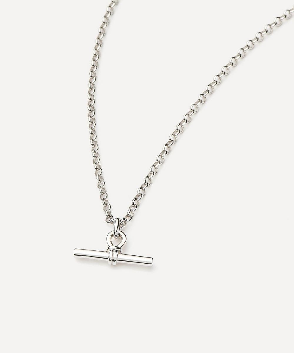 Liberty London Missoma Silver-Plated Chunky T-Bar Pendant Necklace