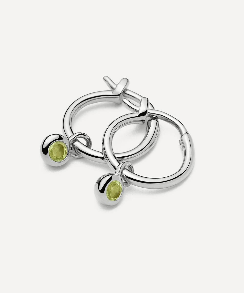 Liberty London Missoma Sterling Silver August Birthstone Mini Charm Hoop Earrings