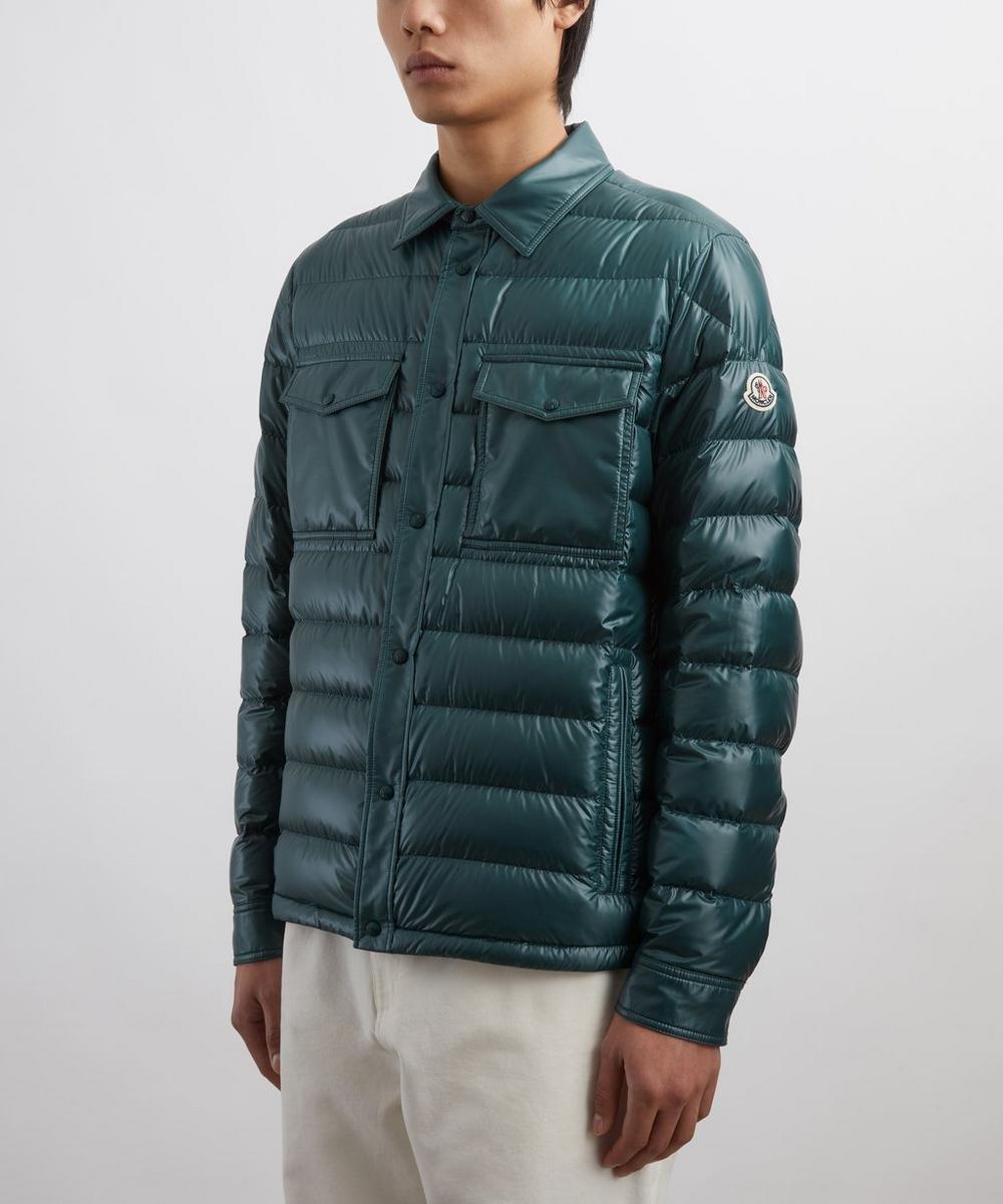 Liberty London Moncler Dark Green Chamberly Down Shirt Jacket