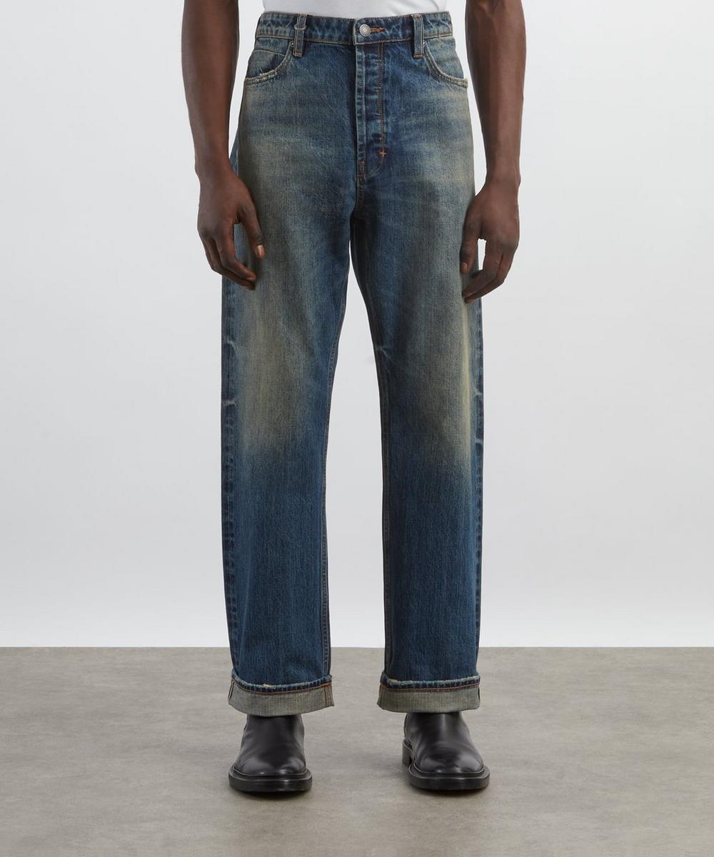 Liberty London Neuw River Baggy Straight-Leg Jeans In Delphi Selvedge