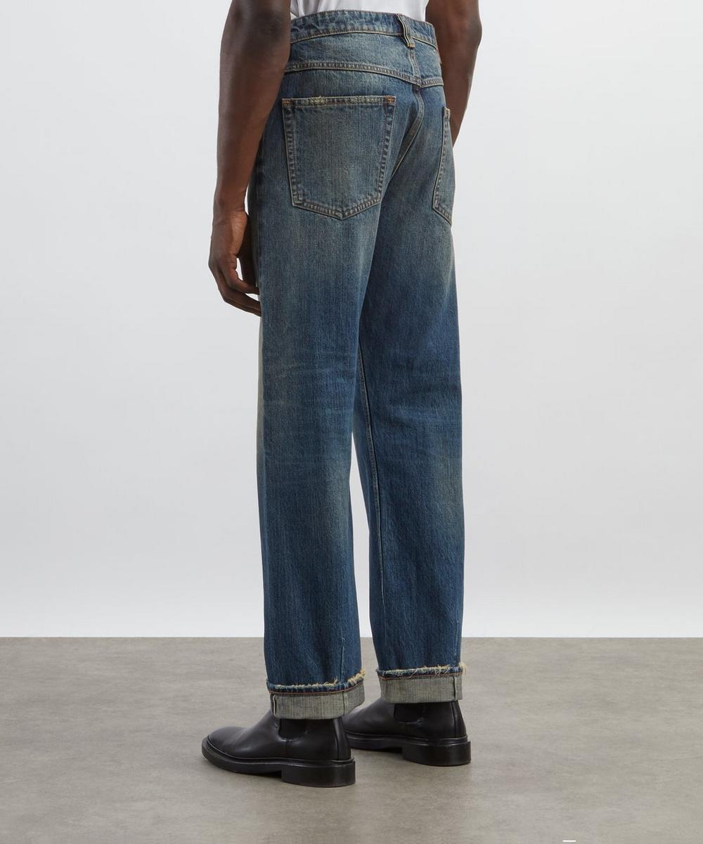 Liberty London Neuw River Baggy Straight-Leg Jeans In Delphi Selvedge