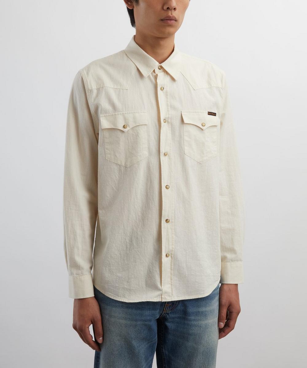 Liberty London Nudie Jeans George Chambray Western Shirt