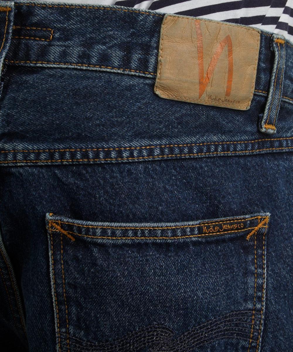 Liberty London Nudie Jeans Gritty Jackson Blue Soil Jeans