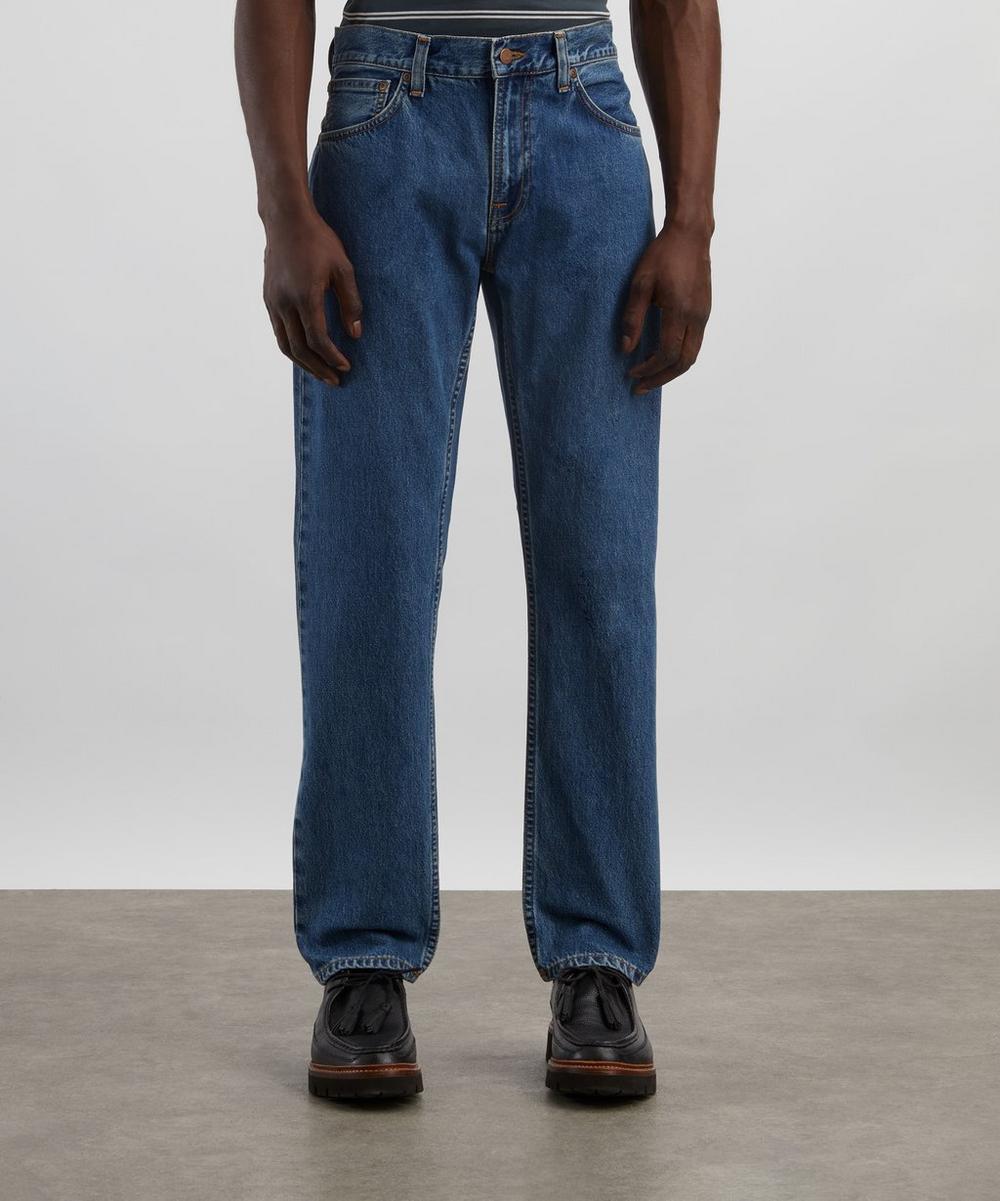 Liberty London Nudie Jeans Gritty Jackson Straight-Leg Jeans In Morning Mist