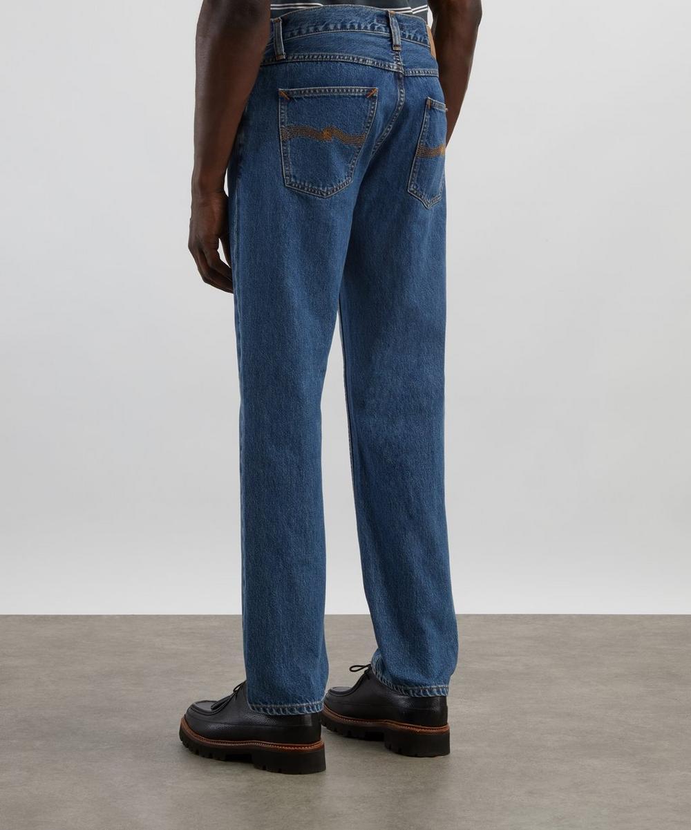 Liberty London Nudie Jeans Gritty Jackson Straight-Leg Jeans In Morning Mist