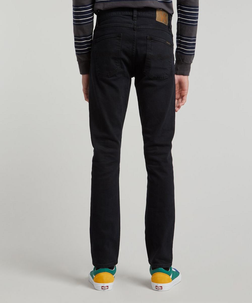 Liberty London Nudie Jeans Lean Dean Black Skies Jeans