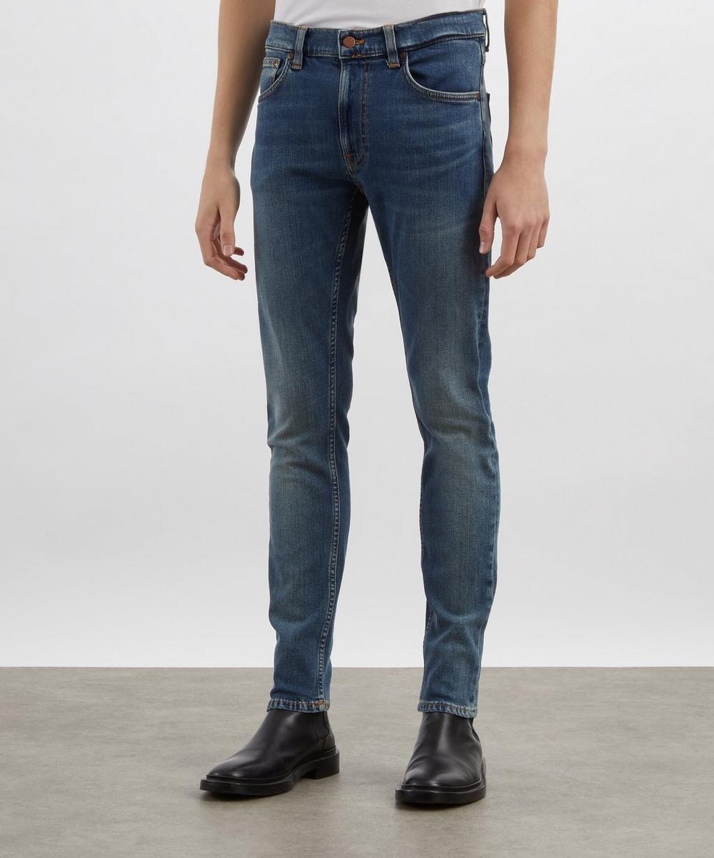 Liberty London Nudie Jeans Lean Dean Blue Dawn Jeans