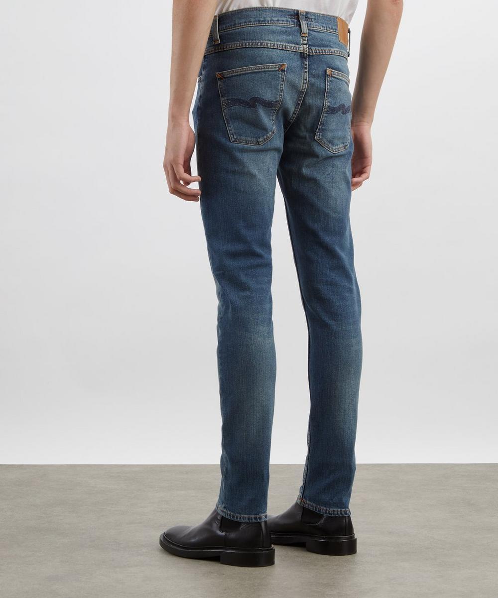 Liberty London Nudie Jeans Lean Dean Blue Dawn Jeans