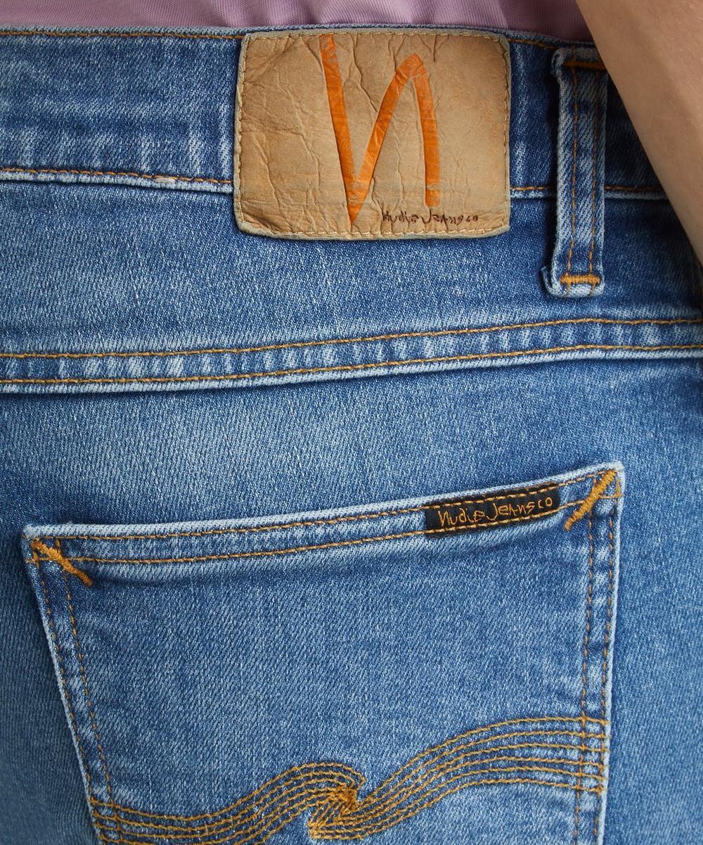 Liberty London Nudie Jeans Lean Dean Lost Orange Jeans