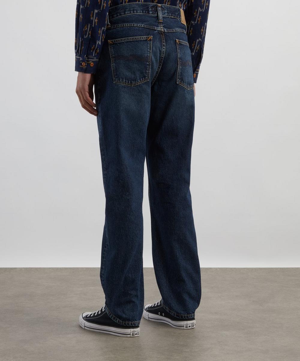 Liberty London Nudie Jeans Rad Rufus Blue Soil Straight-Leg Jeans