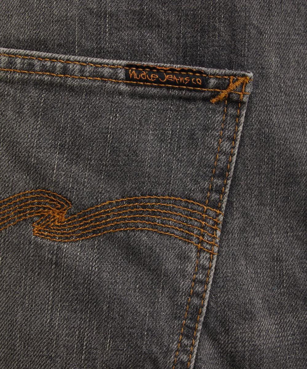 Liberty London Nudie Jeans Rad Rufus Jeans In Grey Crosshatch