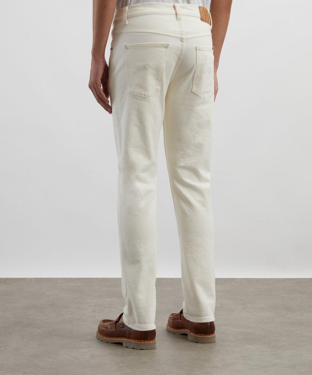 Liberty London Nudie Jeans Solid Ollie Ivory Slim-Fit Jeans