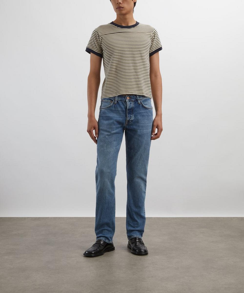 liberty london Nudie Jeans Solid Ollie Worn Vintage Slim-Fit Jeans