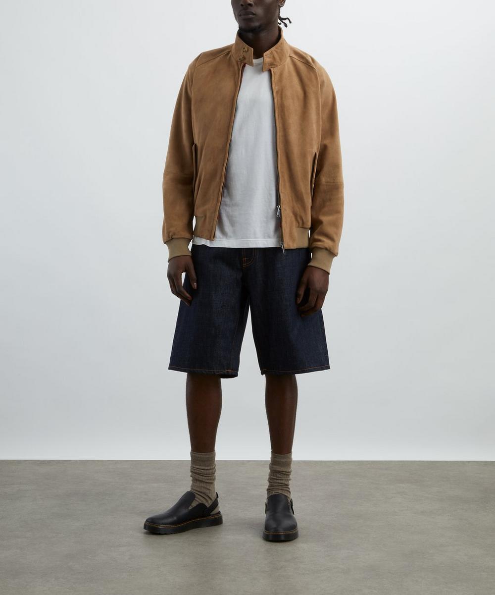 liberty london Nudie Jeans Zeb Dry Streaky Denim Shorts