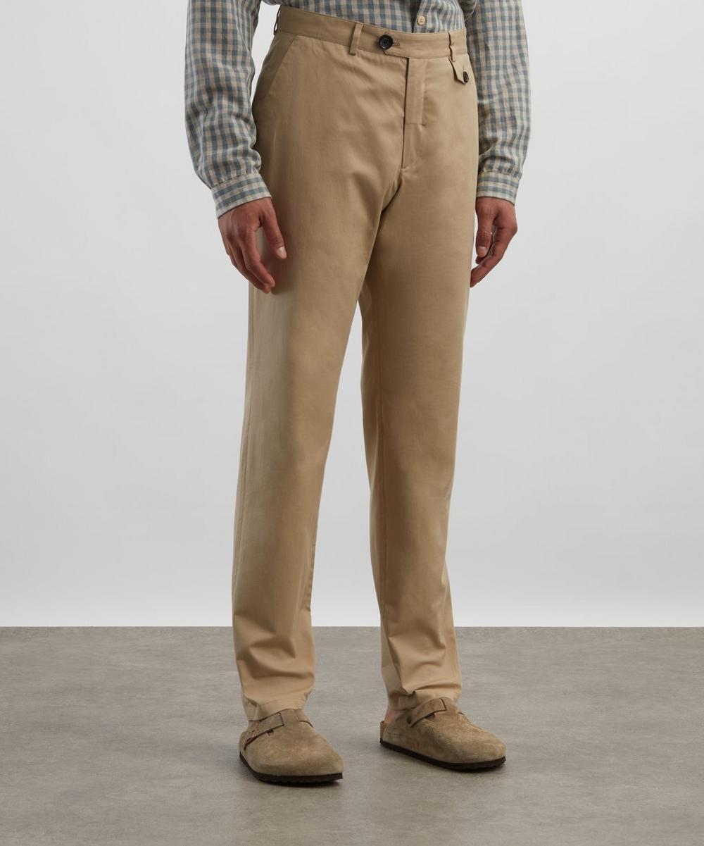 Liberty London Oliver Spencer Ashdown Beige Fishtail Trousers