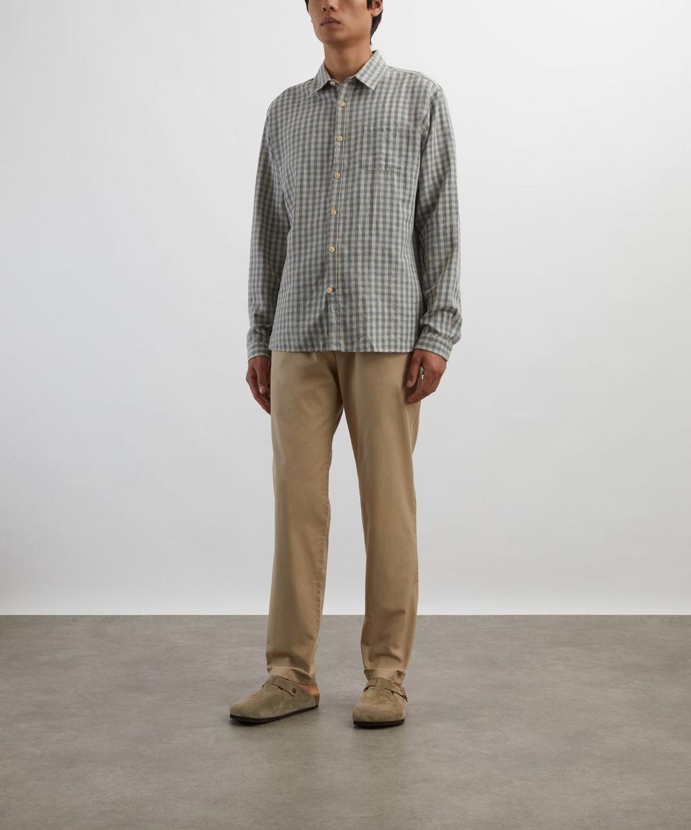 liberty london Oliver Spencer Ashdown Beige Fishtail Trousers