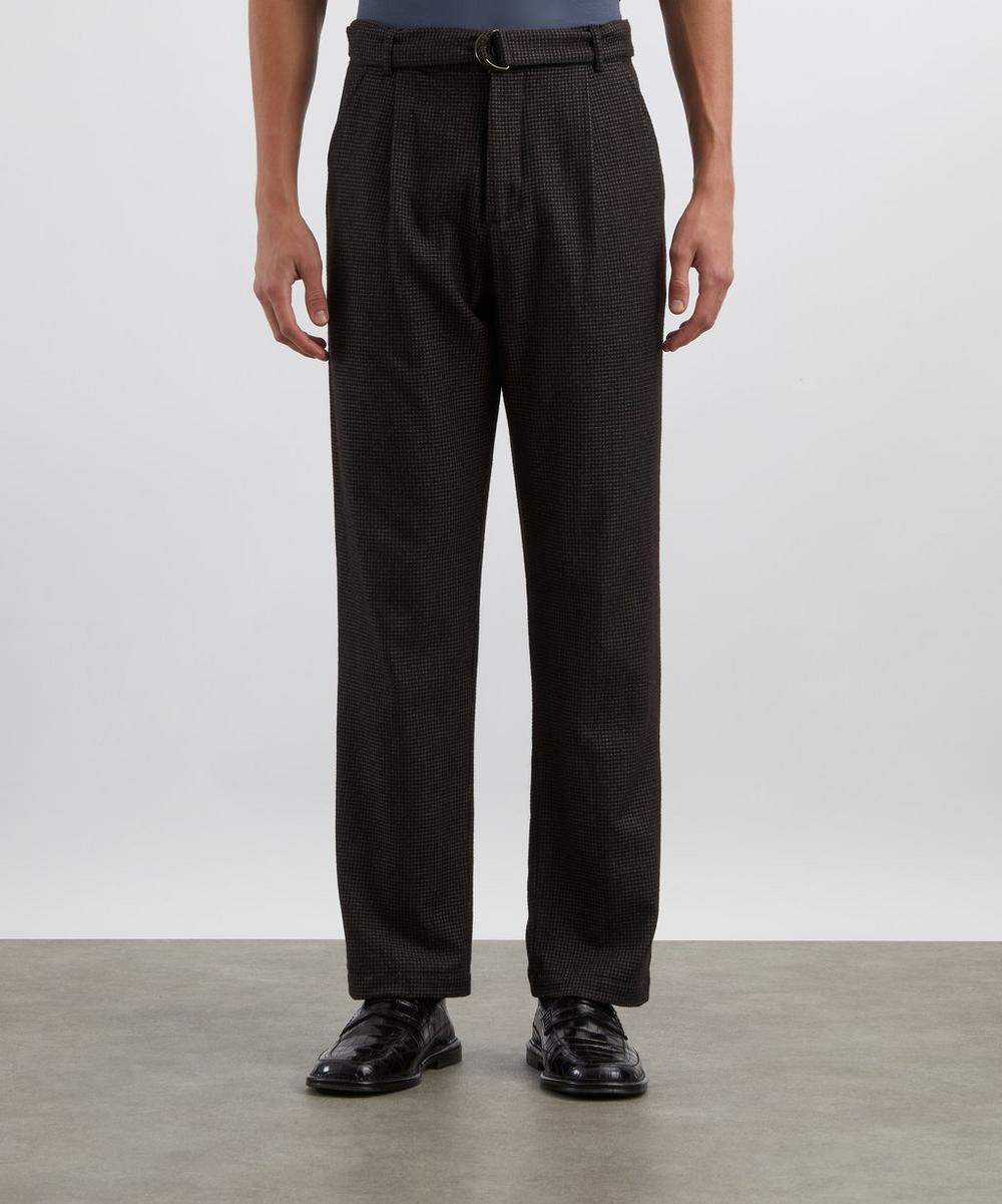 Liberty London Oliver Spencer Belted Lowery Brown Trousers